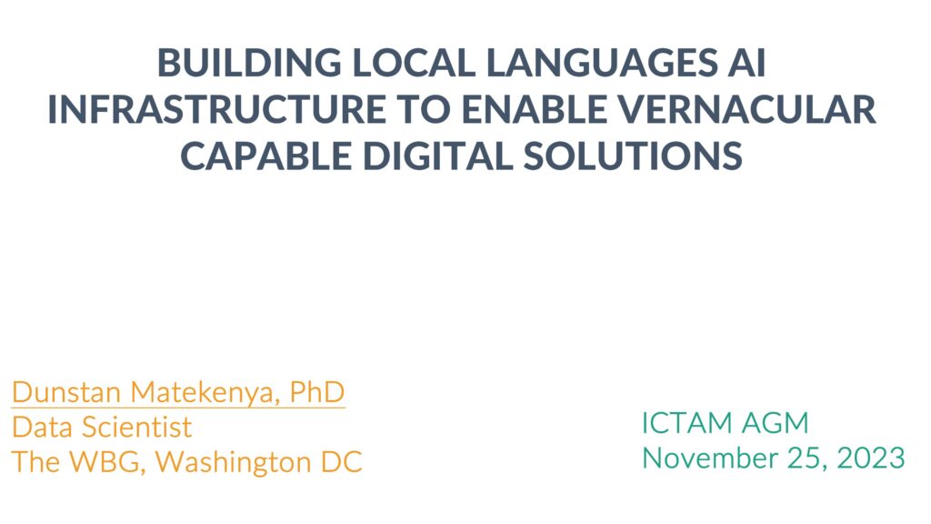 thumbnail of Building Local Languages AI Infrastructure to enable Vernacular Capable Digital Solutions